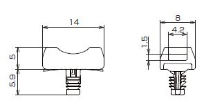 ビスレスバンド固定具 VLTMS 外形図