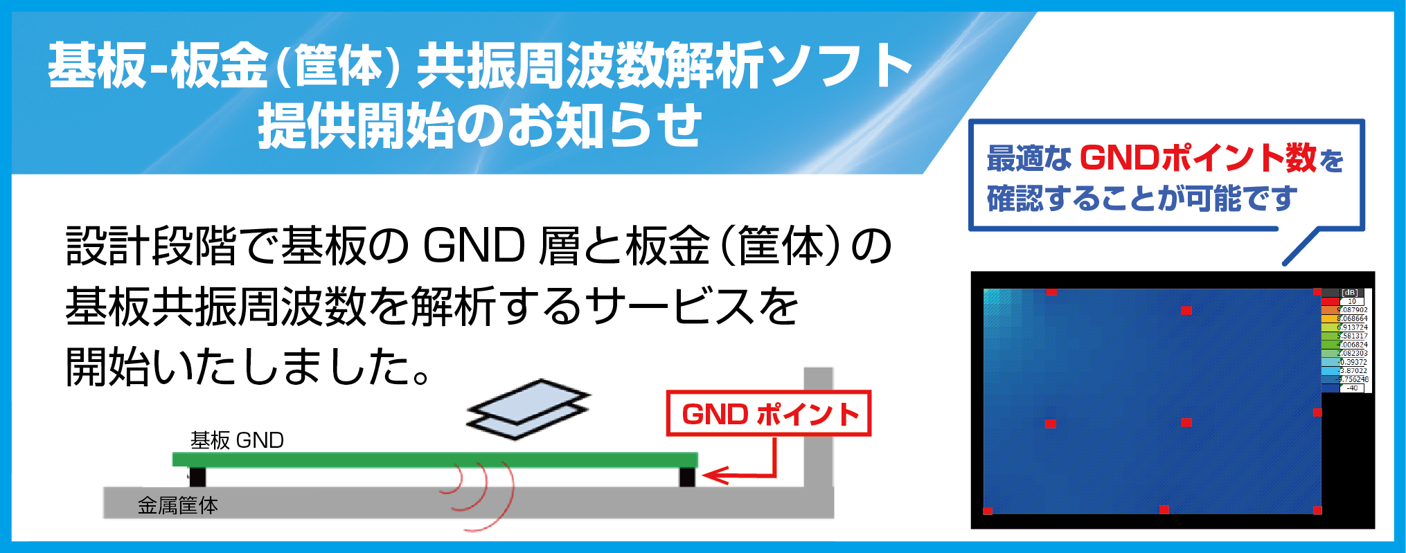基板－板金（筐体）共振解析ソフト