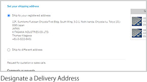 4.Designate a Delivery Address