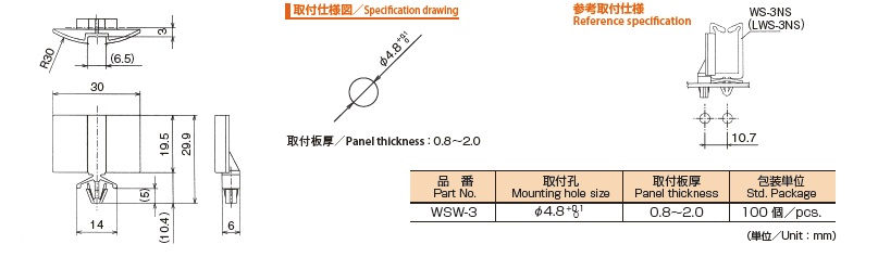 ワイヤサドルウィング WSW-3 | 配線クランプ（リユースクランプ 